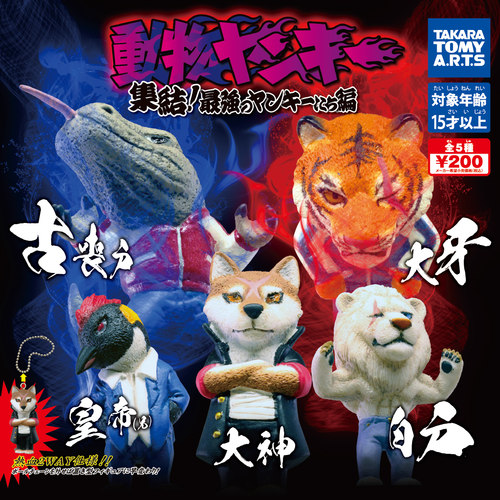 动物暴力高校生第4弹日本takara tomy正版扭蛋不良少年动物化集结 - 图2