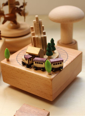 diy手工音乐盒八音盒创意家居摆件礼品儿童生日礼物旋转木马秋千