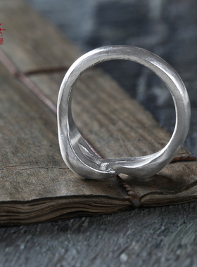 原创手工银饰执子时尚风戒指