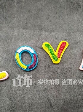 创意彩色英文字母冰箱吸铁石磁铁