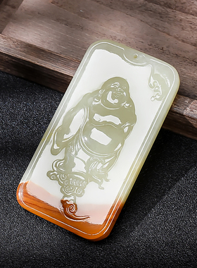 新疆和田玉籽料玉佛挂件手把件