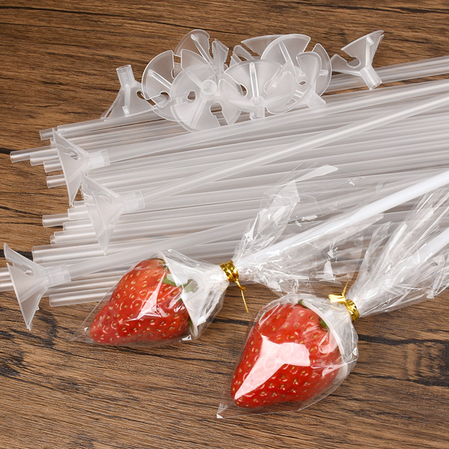 草莓玻璃纸防尘袋创意零食水果花束固定托手工diy制作包花材料,淘宝优惠券,粉丝福利购,淘宝优惠卷