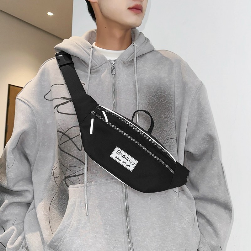 ins日系胸包女2025新款时尚胸前包情侣腰包学生休闲骑行斜挎包潮,淘宝优惠券,粉丝福利购,淘宝优惠卷