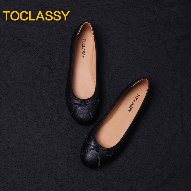 意大利小牛皮 黑色 法式手工芭蕾舞平底鞋 软底小皮鞋 大码女鞋,淘宝优惠券,粉丝福利购,淘宝优惠卷