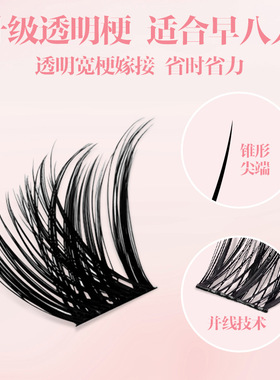 纳葆蓓粉丝印记免胶假睫毛猫精灵双尖太阳花免胶假睫毛化妆师专用