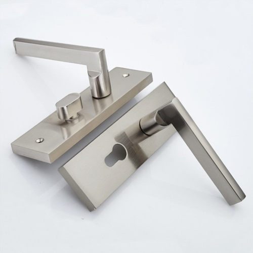 家用单舌头房门锁室内卧室实木门简约厕所卫生间门锁有钥匙通用型 - 图2