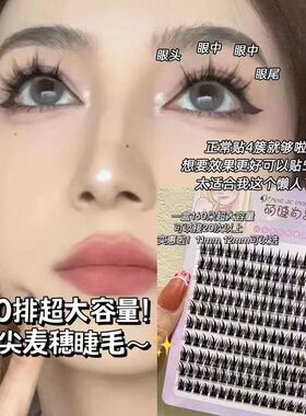 塔尖麦穗款假睫毛轻欧美分段式