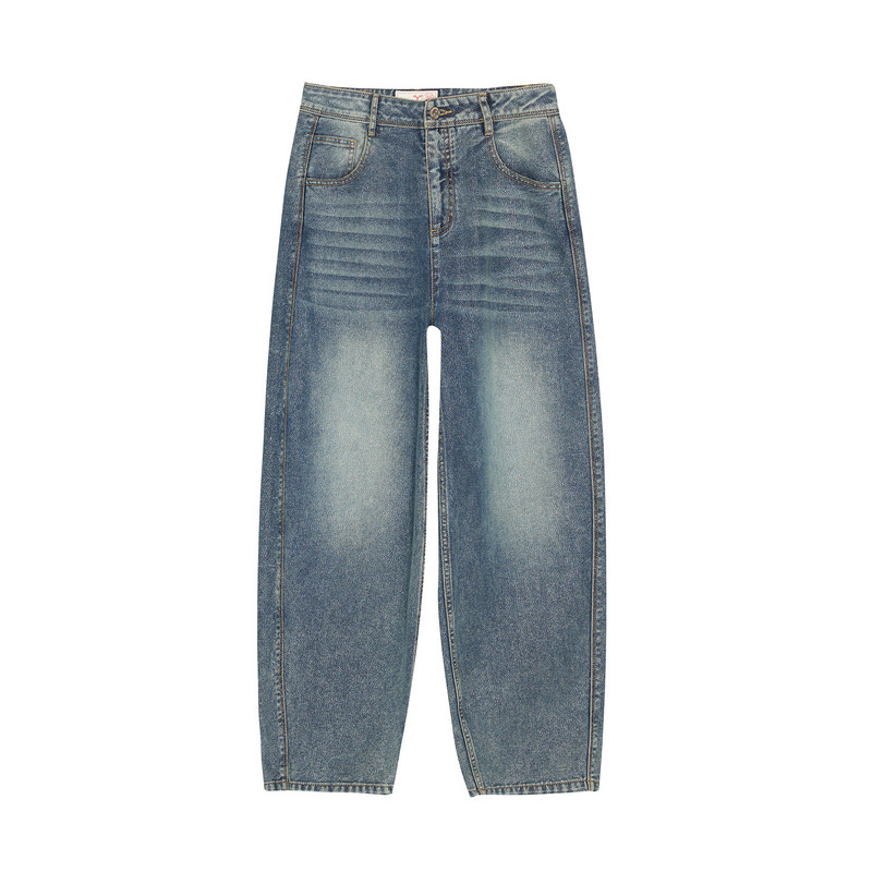 谜底秒杀专享】牛仔直筒裤女2025春新品复古风水洗宽松牛仔九分裤,淘宝优惠券,粉丝福利购,淘宝优惠卷