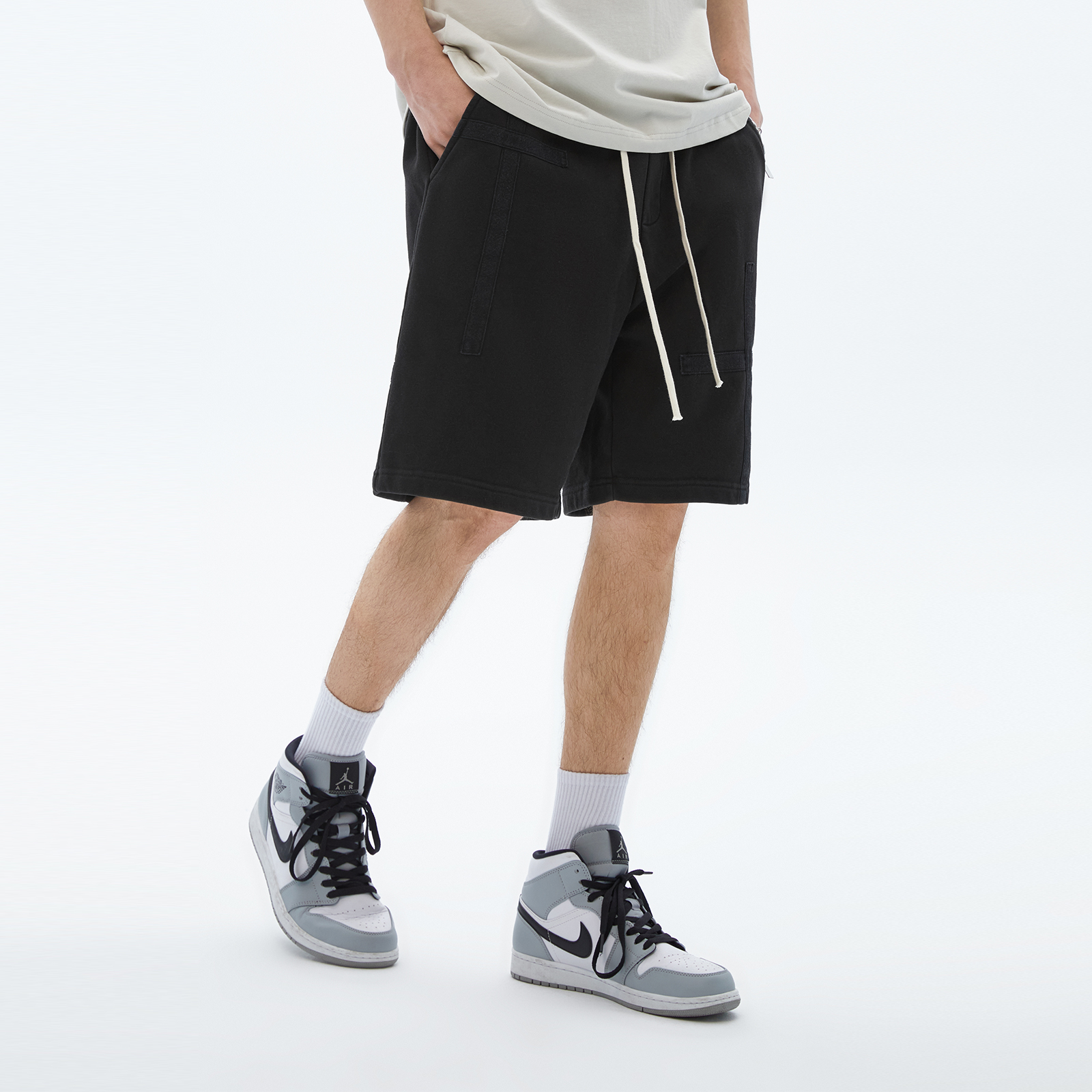 Lilbetter350g重磅男短裤夏装新款休闲裤潮流裤子宽松透气运动裤 - 图2