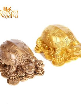 礼品电视柜乌龟龟母子龙龟摆件装饰龟周岁龟龙头家居装饰摆件