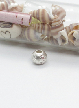 s999纯银首饰足银3diy硬福字财字