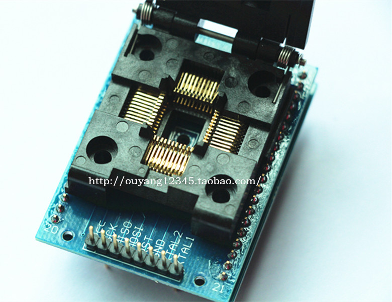 优质 LQFP44 TQFP44 QFP44转DIP40烧录座 atmega IC测试座转换-图1