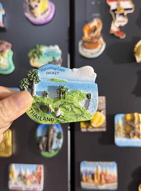 泰国旅游2026新款3d创意普吉岛冰箱贴清迈磁性贴文创装饰品