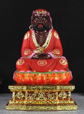 10寸佛堂敦煌彩菩提达摩祖师像南天竺香至王第三子桌面佛像摆件