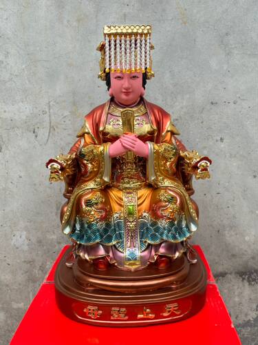 中式站湄洲妈祖天上圣母天后天妃海上女神妈祖娘娘辅斗元君神像 - 图2