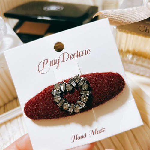 韩国进口东大门小香爱心锆石韩剧同款名媛少女心碎发夹边夹刘海夹 - 图1