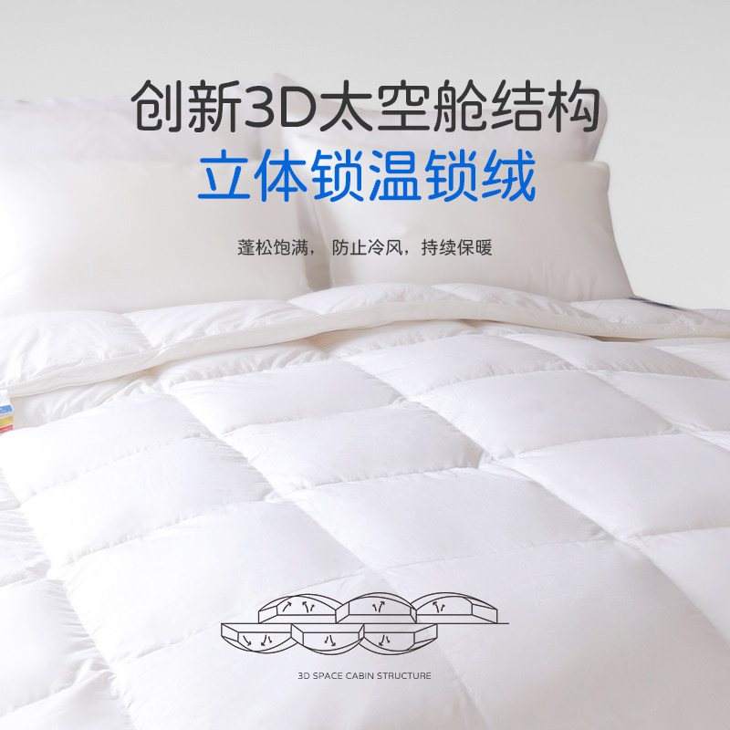 珍喜正品95白鹅绒羽绒被芯 白鹅被子冬季加厚五星级酒店专用保暖,淘宝优惠券,粉丝福利购,淘宝优惠卷