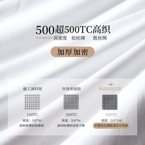 五星级酒店纯棉100S支床品七件套床单床笠款被套民宿布草定制logo - 图1