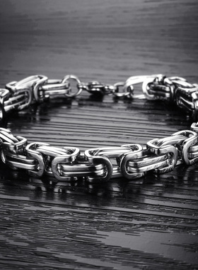 男钛钢个性狂飙同款手链帝王链