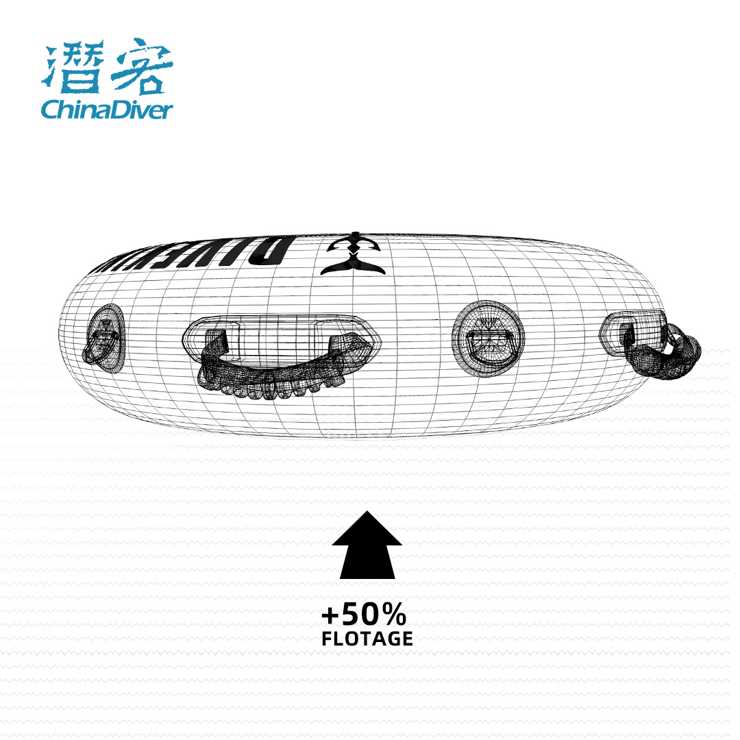 Diveking自由潜水专用浮球专业潜水安全浮标训练装备练习便携浮具 搜又搜