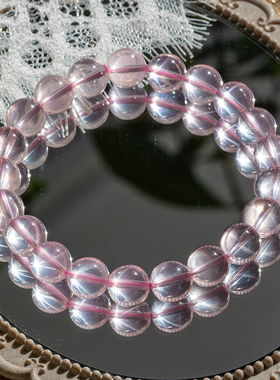 女款粉晶招桃花手串手链