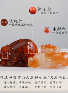 天然凉山南红玛瑙貔貅吊坠