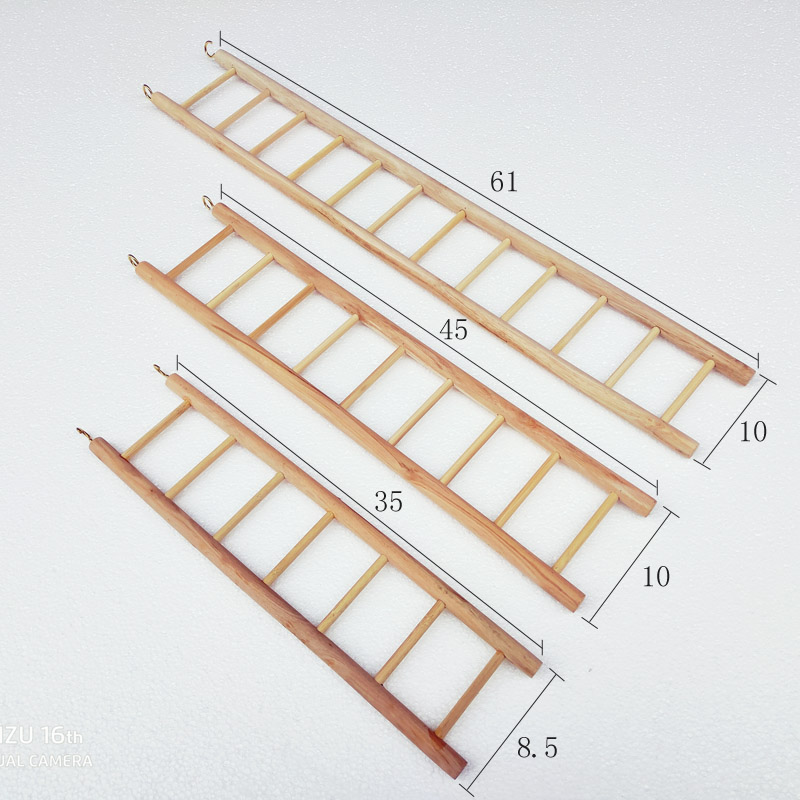 粤迪 鸟笼专用5/7/9/12层楼梯 鹦鹉爬梯玩具 木质鸟用站杆站台 - 图2
