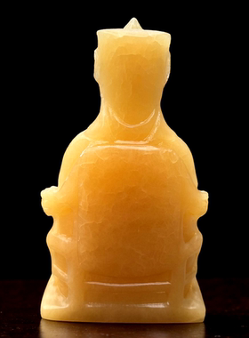 天然黄玉财神爷招财摆件客厅