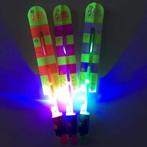 25条 Flare Copter出口欧美口哨弹弓蜻蜓发光飞箭蓝灯玩具沃巴巴 - 图2