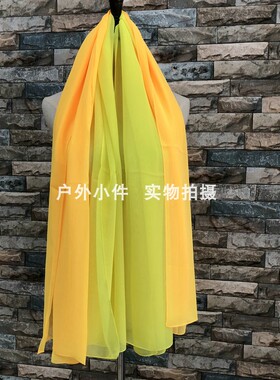 雪纺纯色丝巾柔软不易抽丝围巾垂坠好装饰舞蹈披肩团队走秀聚会