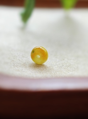 天然翡翠多彩油画珠冰黄圆珠手工配饰散珠diy配件散珠算盘珠