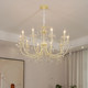 French light luxury cream crystal chandelier living room bedroom