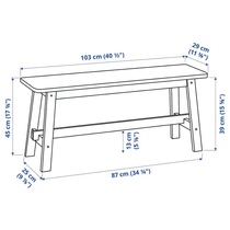 Gram Chair Home Long Bench Solid Wood Stools Noru Dining Round Long Dining Room Long Bench Corner Wooden Bench Bench Bench