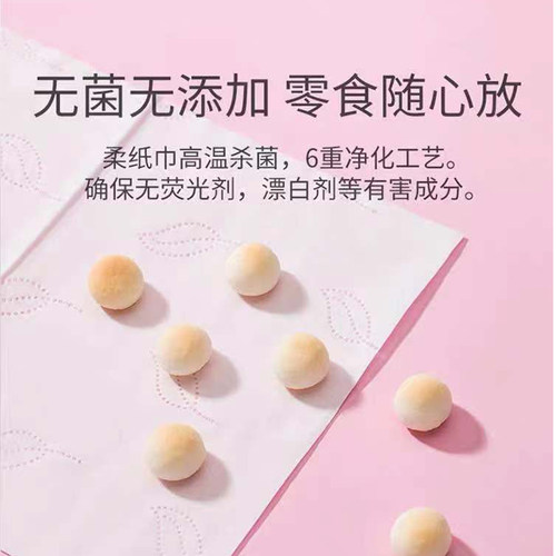 糖果兔婴儿柔纸巾新生儿手口无香原生木浆湿润因子120抽16包宝宝 - 图1