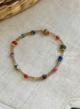 天然石串珠手链春夏叠戴手串配饰女小清新手串