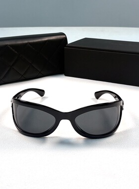 Jennie同款发箍墨镜女ins风71763黑色复古大框弧形遮阳护目太阳镜