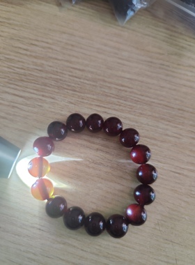 中东蜜蜡海宝蓝精灵手链手串变色款时尚饰品11mm新料 13mm稍偏绿