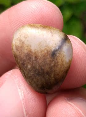 新疆和田玉籽料原石白玉秋梨皮