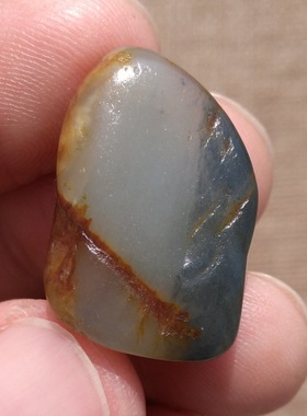 新疆和田玉三色青花籽料原石手链