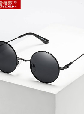 圆形复古偏光太阳镜男士开车专用