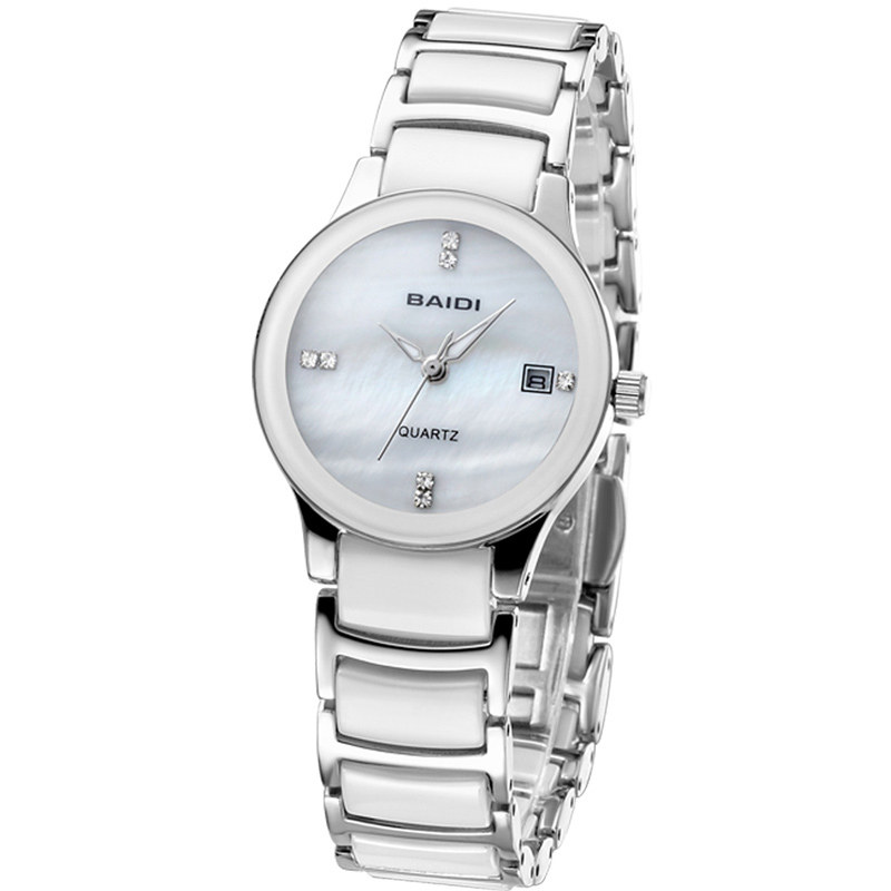 陶瓷大气潮流防水腕简约气质石英表 华城欣饰品国产腕表