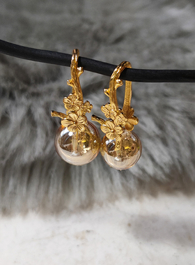 精油玻璃珠扩香银镀金吊坠包邮