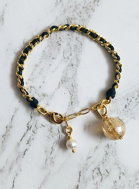 本命年红绳手链注入香水原创手作