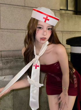 黑暗护士帽cos服帽子万圣节头饰配饰饰品2026新款成人女装扮衣服
