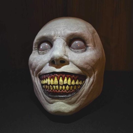 Halloween mask scary luminous latex full face hood