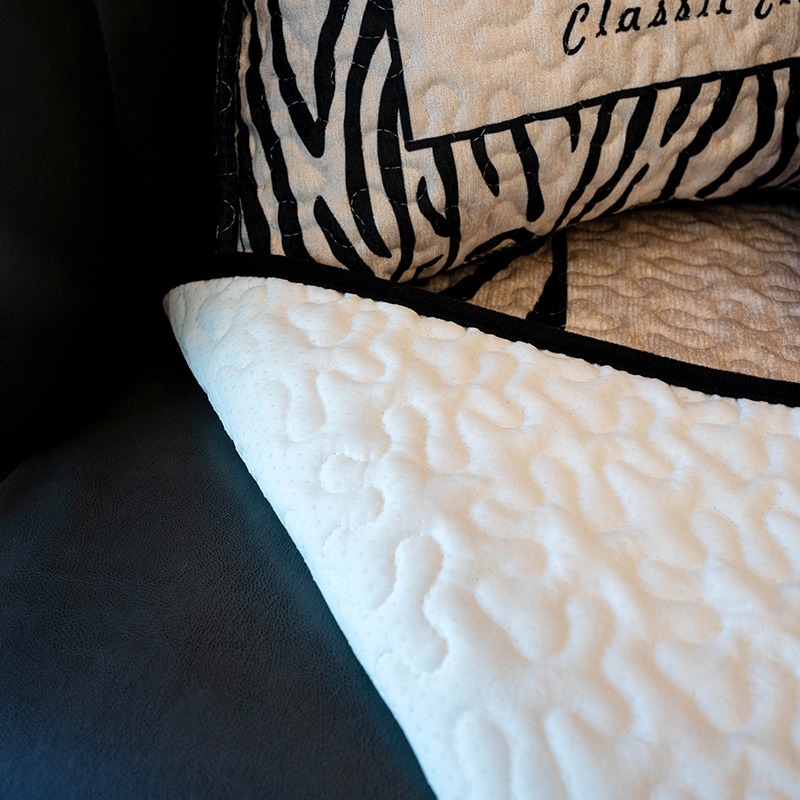 奶油风斑马纹秋冬沙发垫高级感简约现代时尚沙发坐垫防滑沙发盖巾