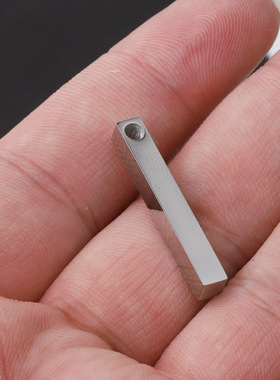 镜面立体长条刻字吊坠