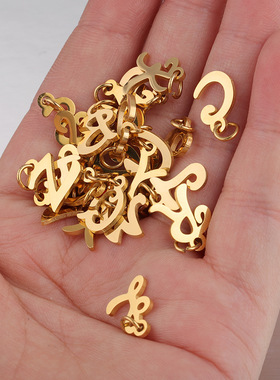 新款镜面不锈钢大写英文字母吊坠