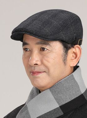 鸭舌帽保暖可调节男士秋冬季