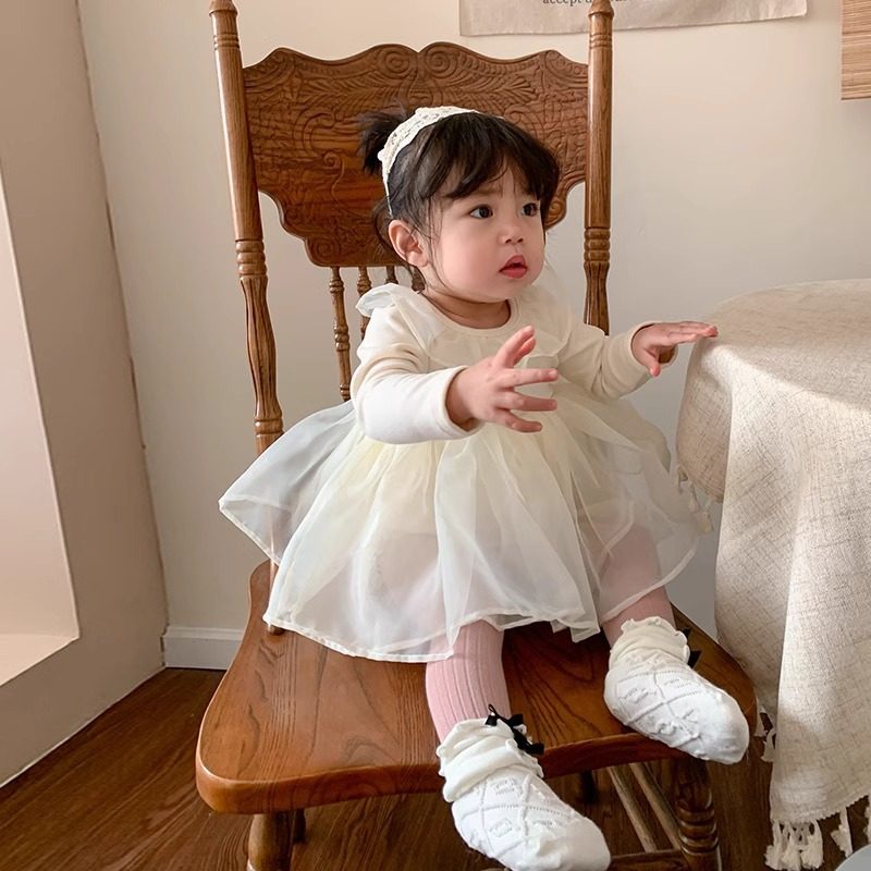 女童长袖连衣裙春秋款小童周岁甜美公主裙女宝宝外穿内搭纯色裙子,淘宝优惠券,粉丝福利购,淘宝优惠卷